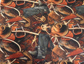 Sun Up To Sundown Saddles and Stirrups Quilt Fabric By Hoffman Fabrics