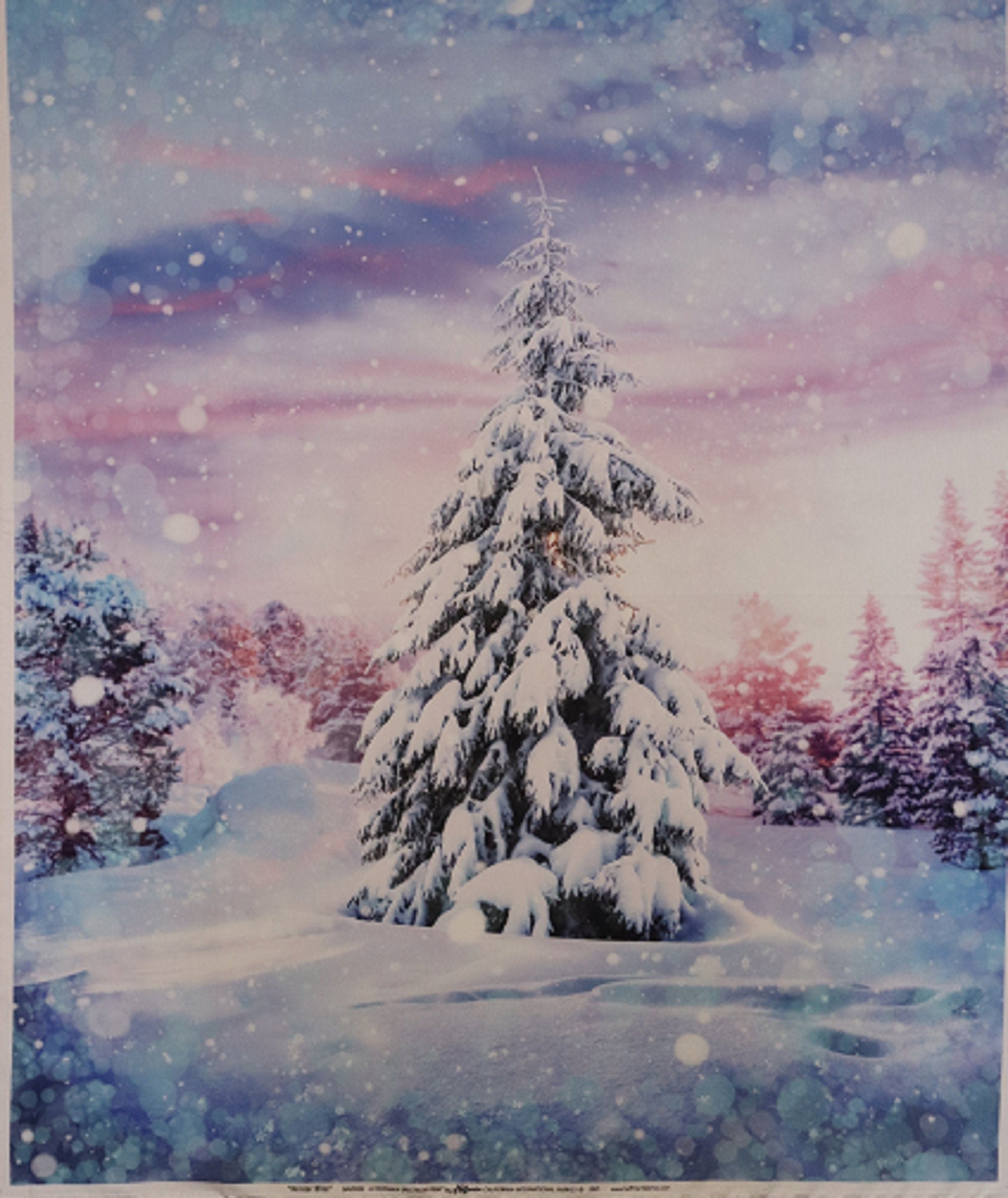 Winter Bliss Sugar Plum Quilt Fabric Panel By Hoffman Fabrics