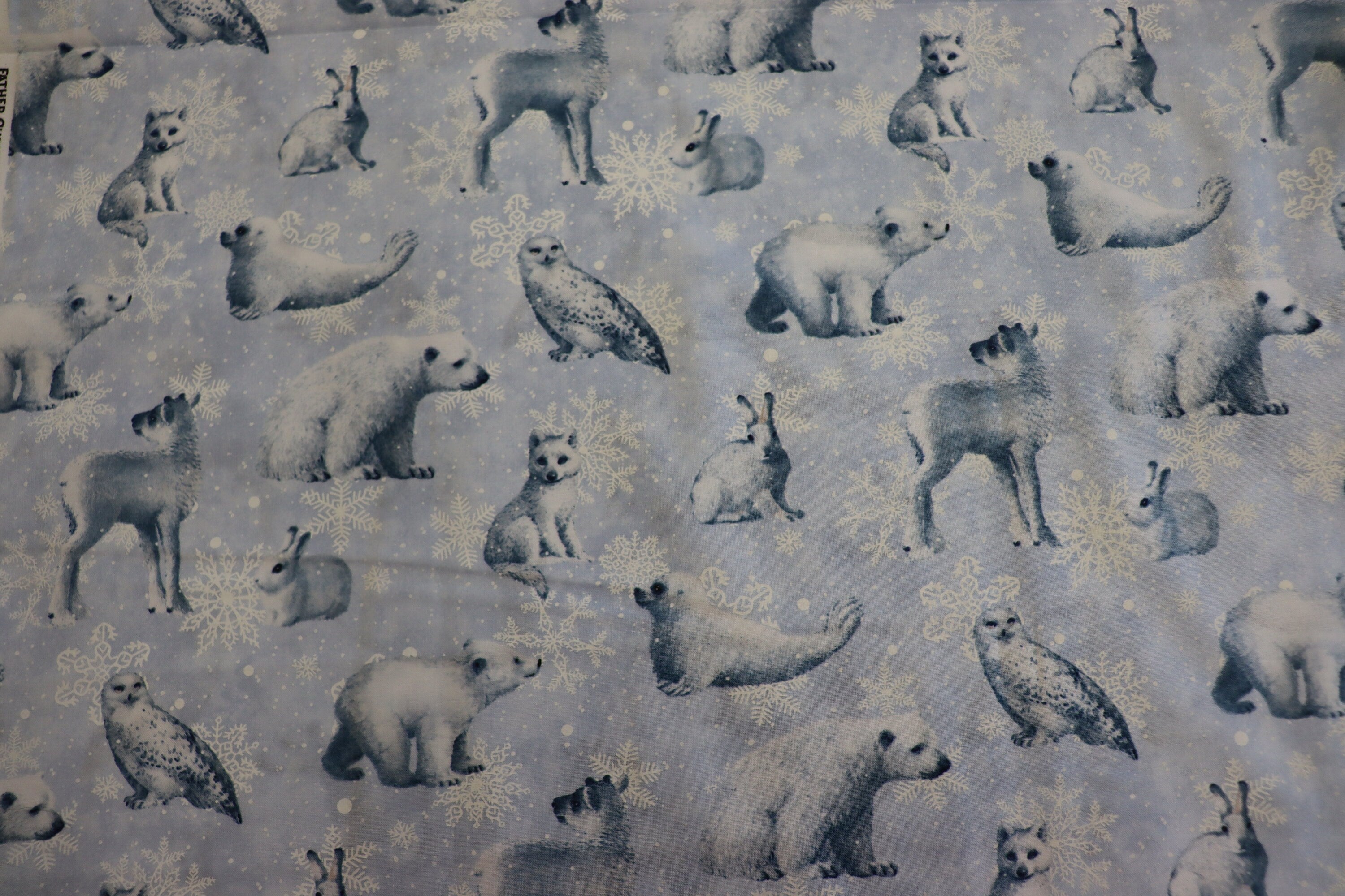 Father Christmas Baby Animals Quilt Fabric By Northcott Fabrics