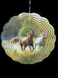 Running Horses Wind Spinner: Sublimation Print, 10" Aluminum