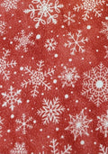 Large Snowflakes Red Little Donkey's Christmas Flannel Fabric By Northcott Fabric