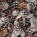 Tree Farm Pinecones Quilt Fabric by Hoffman Fabrics