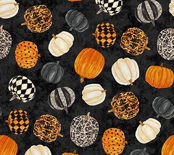 Hallow's Eve Tossed Pumpkins by Cerrito Creek Studio Quilt Fabric by Northcott Fabrics