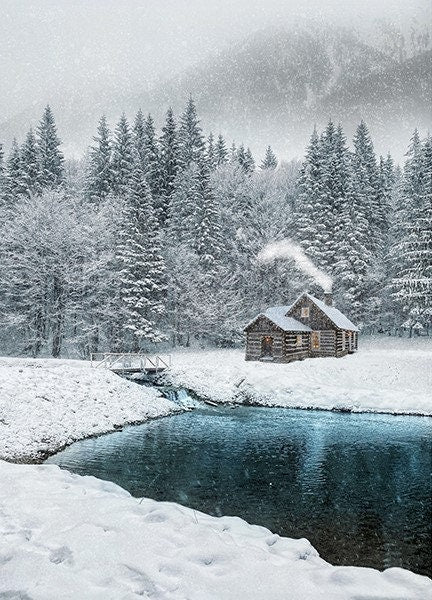 Off The Grid December Spectrum Print Quilt Fabric panel By Hoffman Fabrics