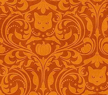 Hallow's Eve Orange Damask by Cerrito Creek Studio Quilt Fabric by Northcott Fabrics