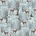 Winter Tales Snow Quilt Fabric By Hoffman Fabrics
