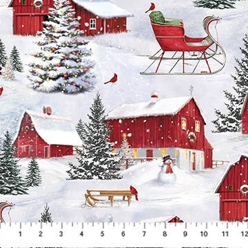 Farmstead Friends Scenic Quilt Fabric By Northcott Fabrics