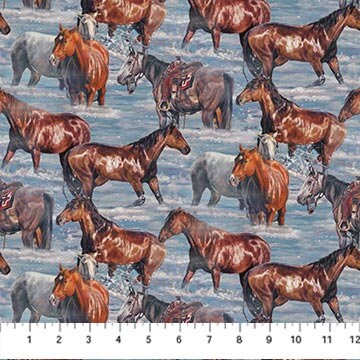 Hidden Valley Horses Quilt Fabric By Northcott Fabrics