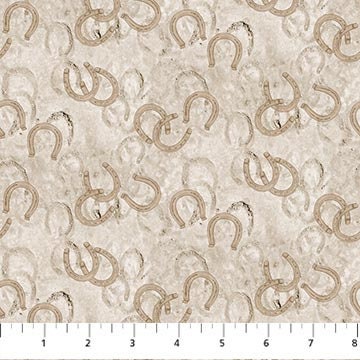 Hidden Valley Horse Shoes Quilt Fabric by Northcott Fabrics