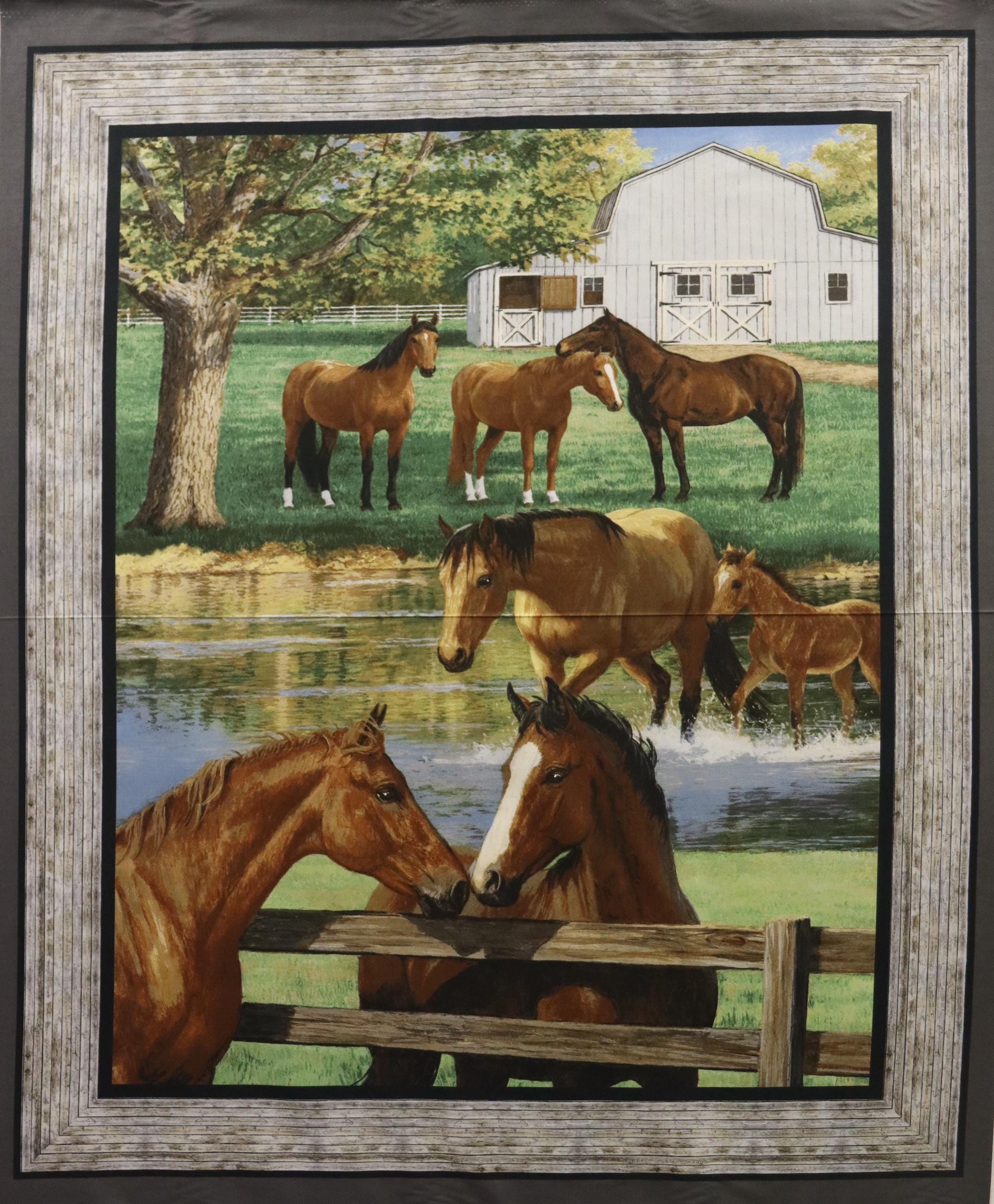 Horse Wall Fabric Panel By Springs Creative