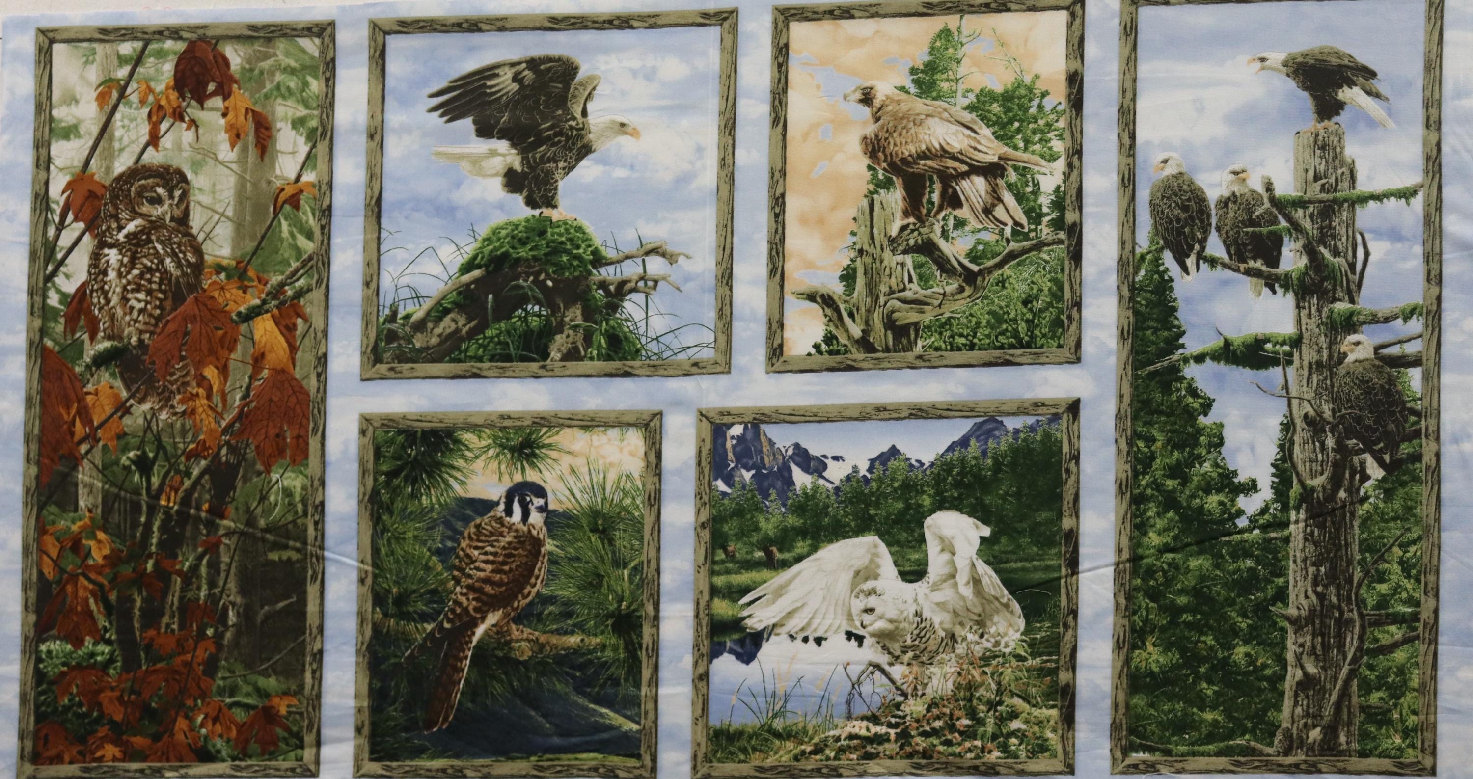 Majestic Wings Quilt Fabric Panel by South Sea Imports