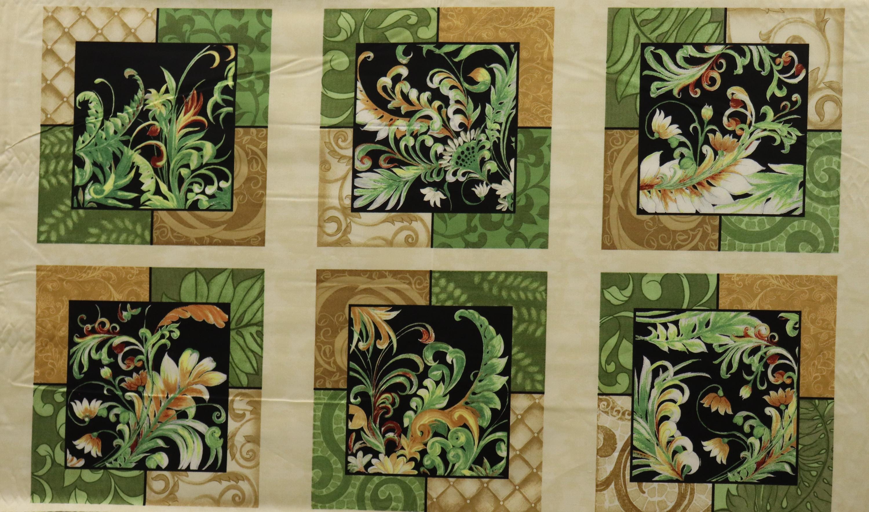 Prima Floral Quilt Fabric Panel By Wilmington Fabrics