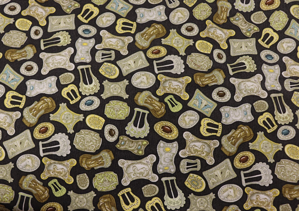 Rodeo Roundup Buckles Quilt Fabric by Henry Glass Fabrics