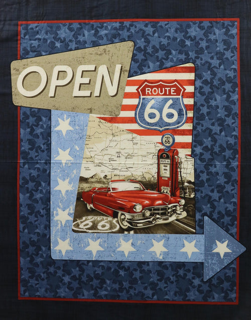 All American Road Trip Quilt Fabric Panel By Studio E Fabrics