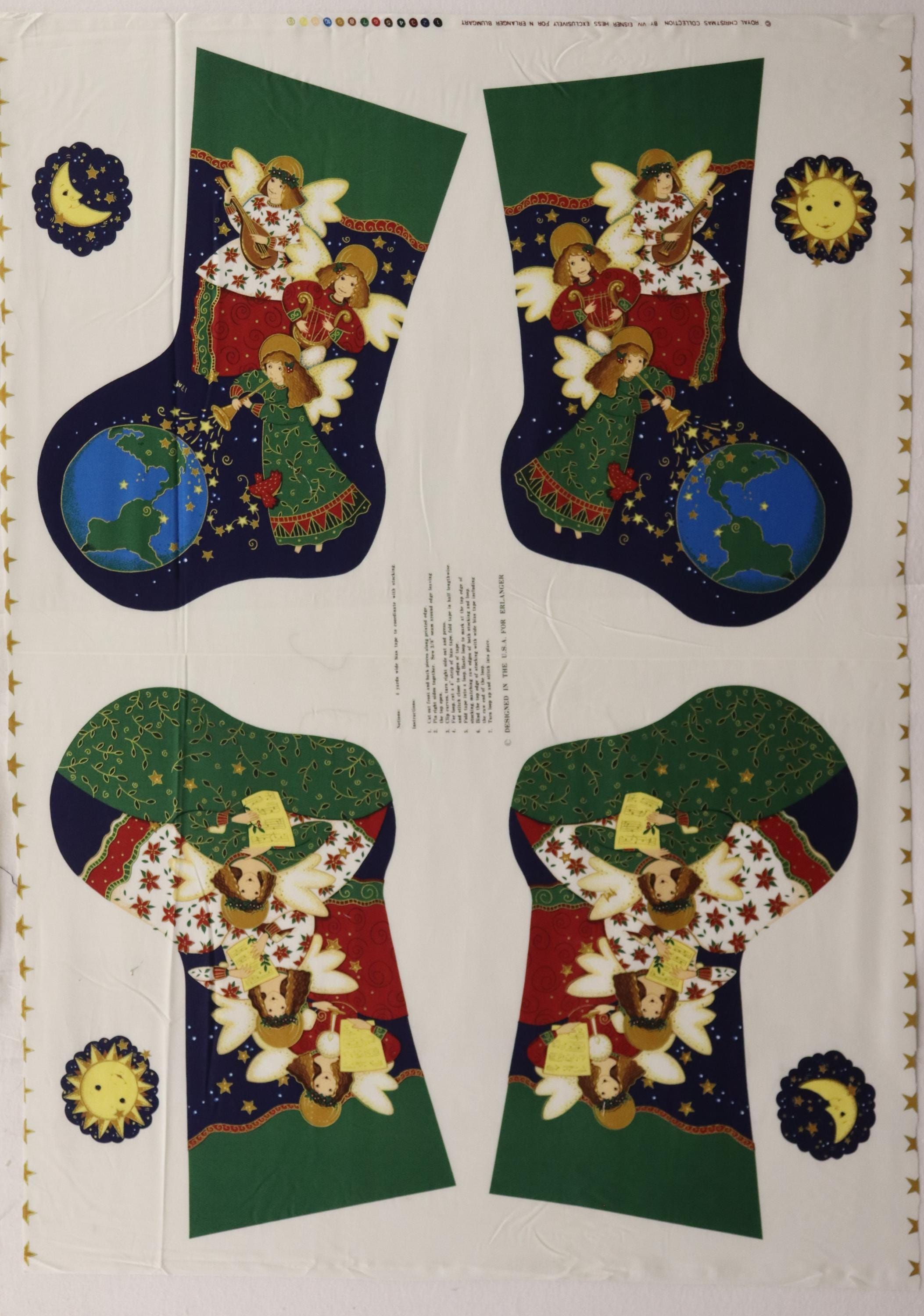 Royal Christmas Collection Angel Fabric Stockings