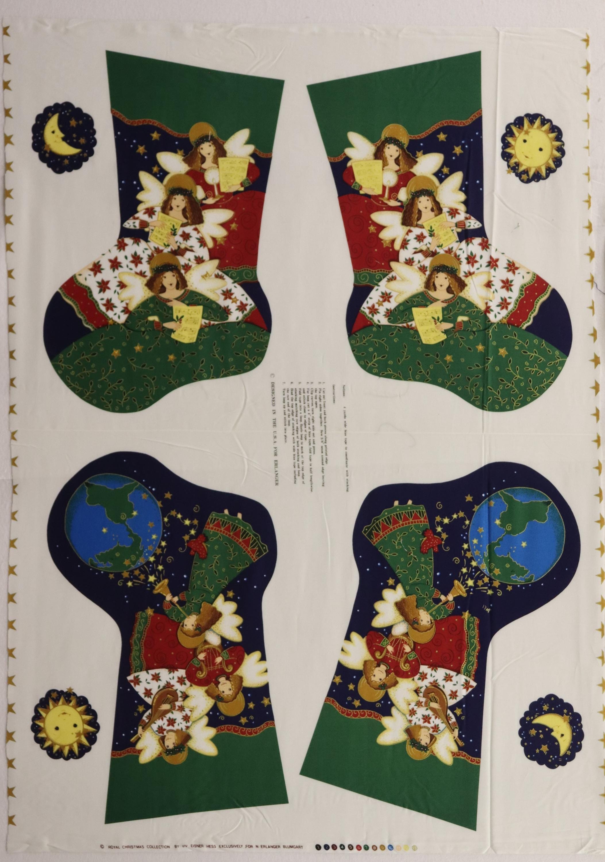 Royal Christmas Collection Angel Fabric Stockings