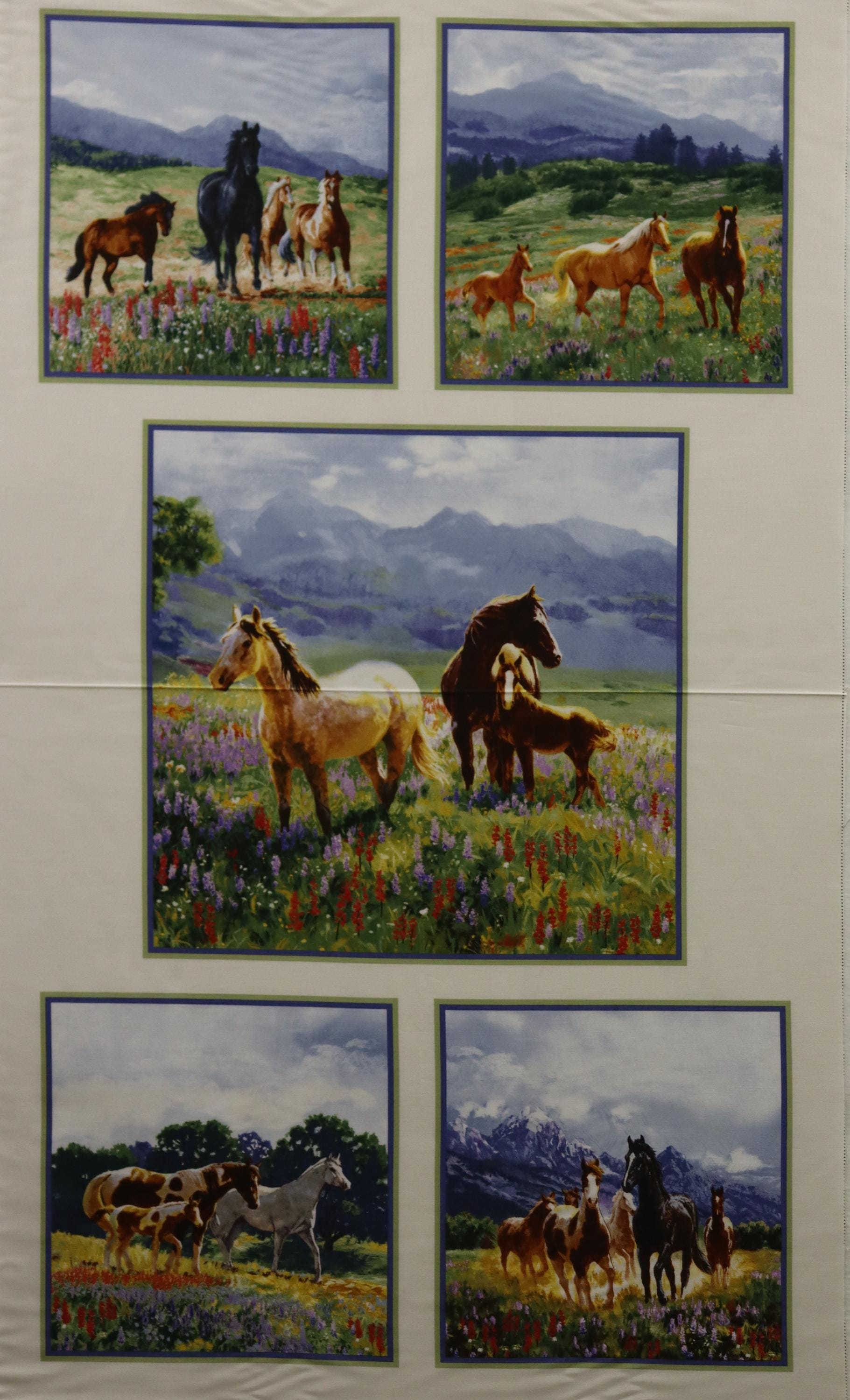 Wild Flower Trails Fabric Panel #2 ~ Elizabeth Studios