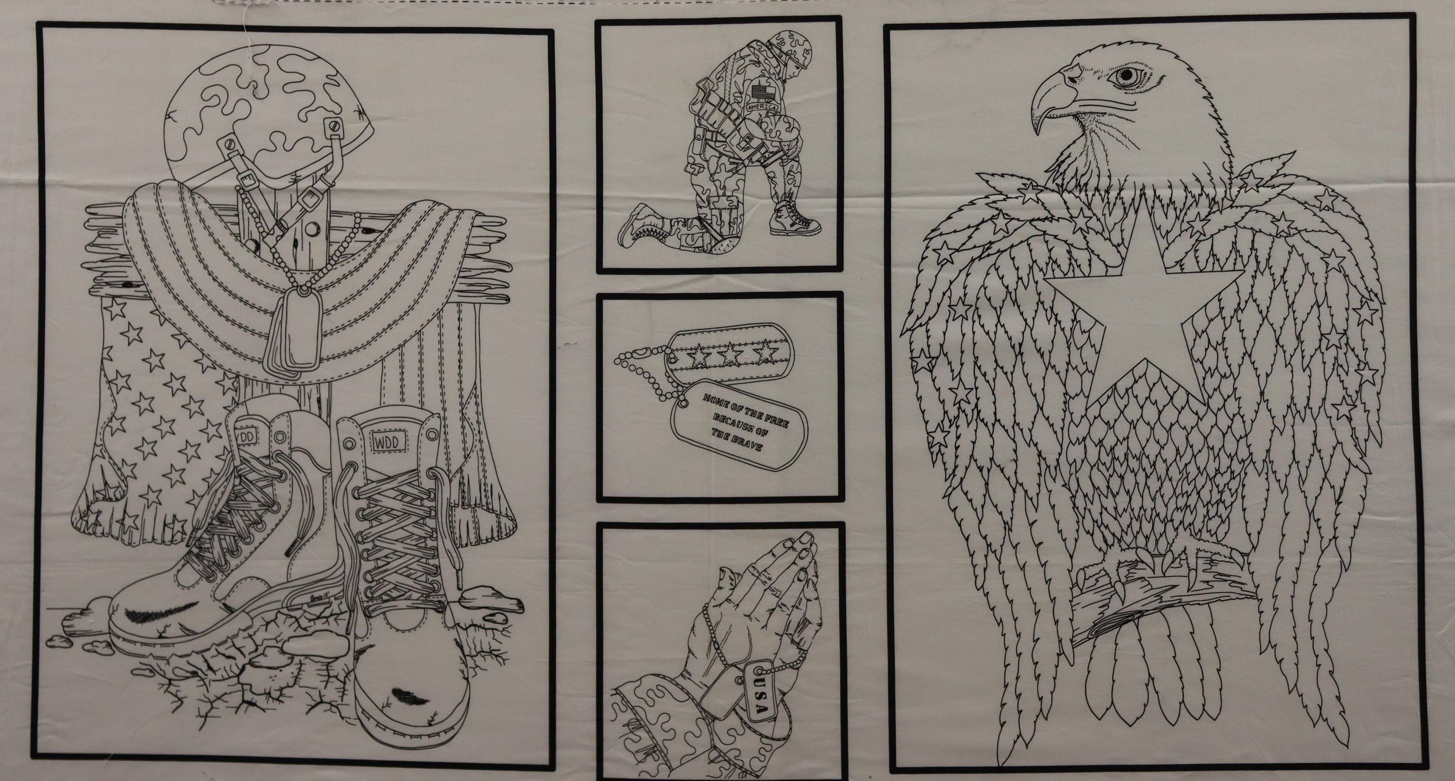 American Honor Color On Quilt Fabric Panel By Blank Quilting Corporation