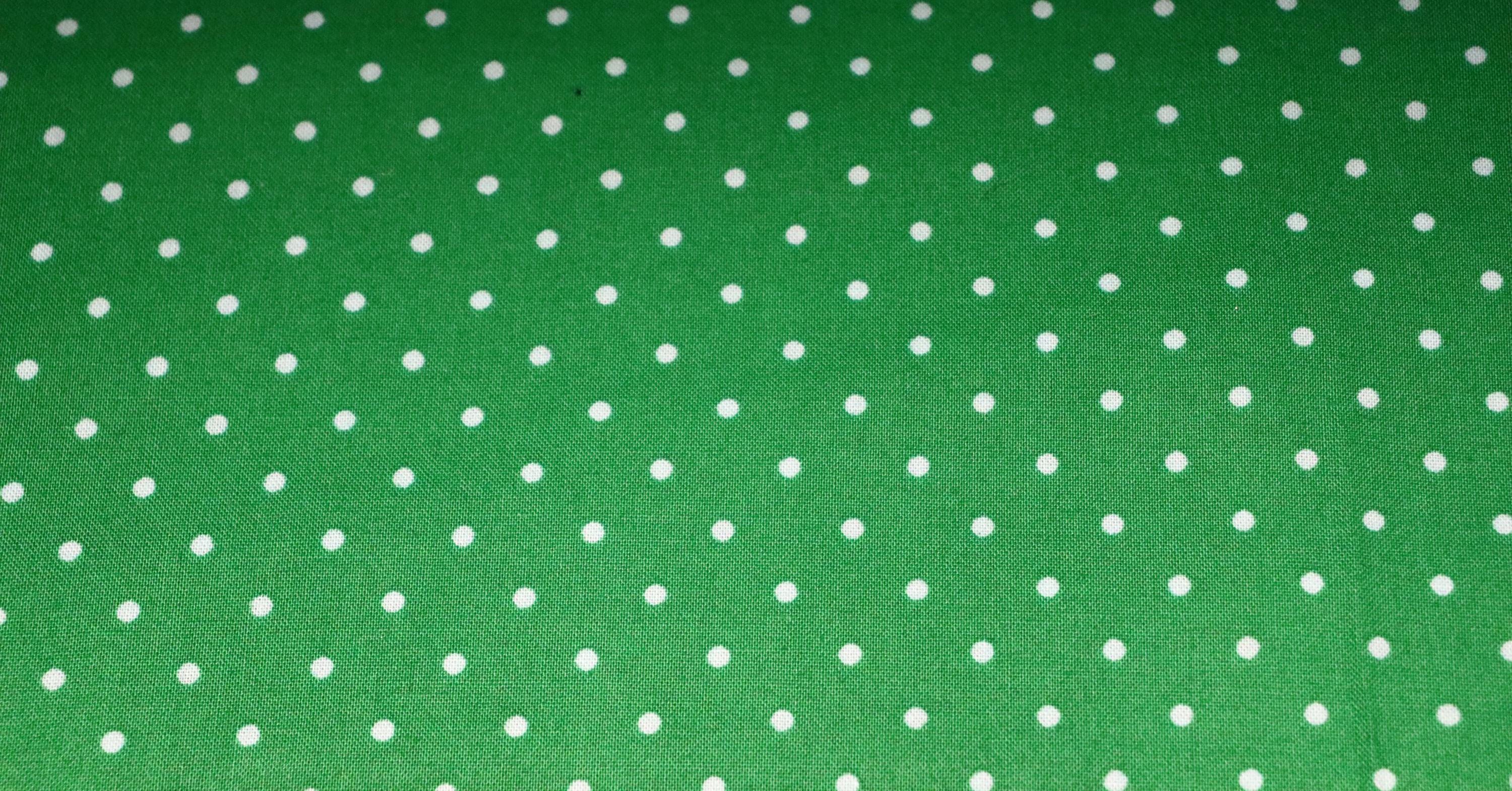 Green Polka Dot with Blue Dots Quilt Fabric By Andover Fabrics