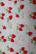 Light Blue with Strawberries Quilt Fabric