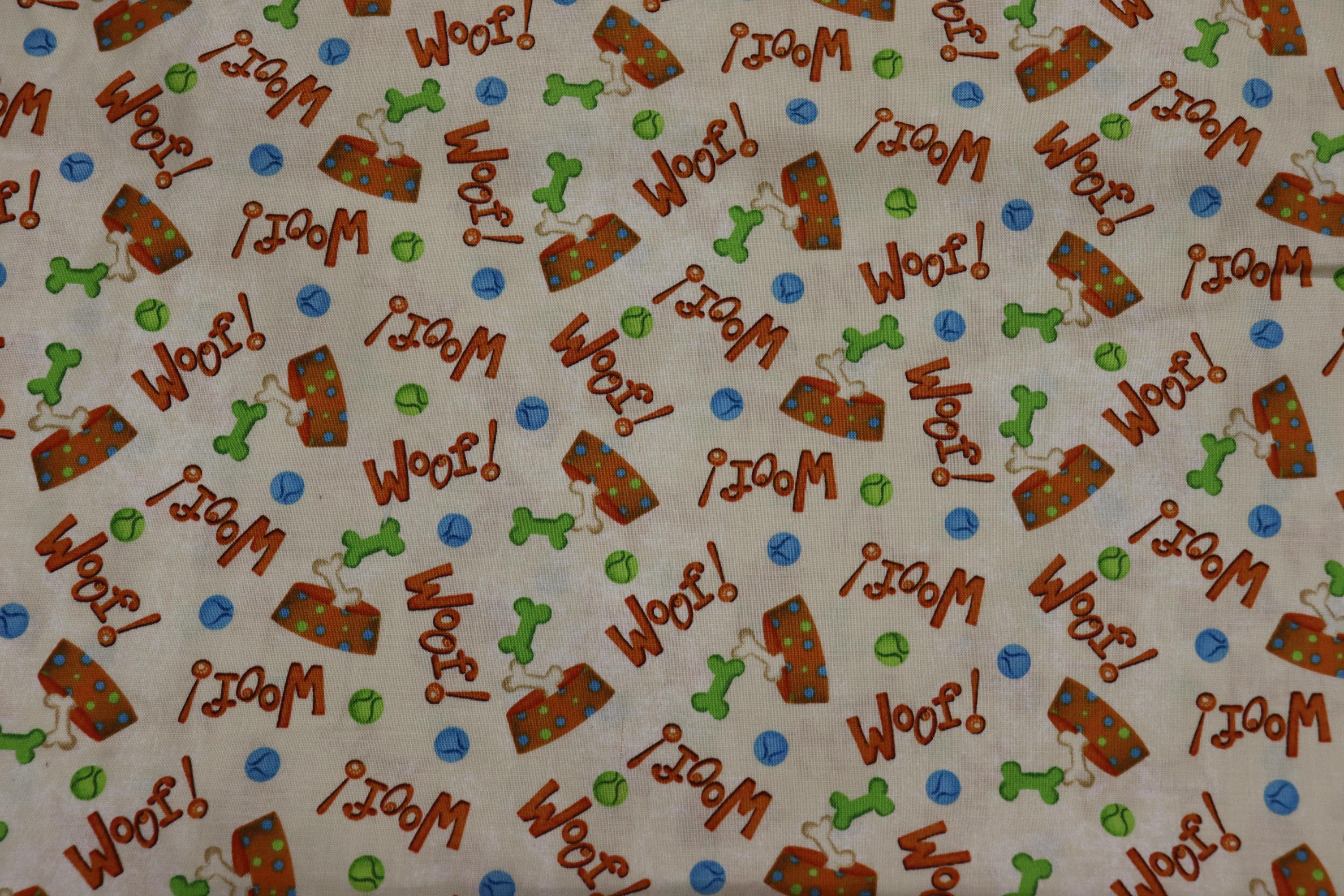 Puppy Love Woof Quilt Fabric By QT fabrics