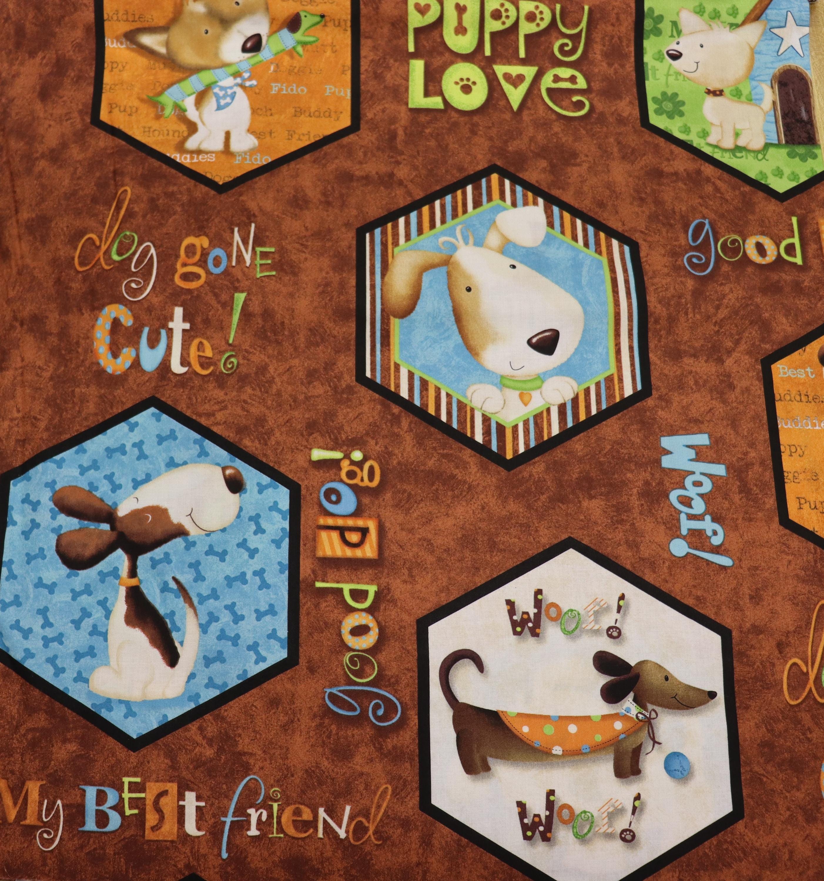 Puppy Love Quilt Fabric By QT fabrics