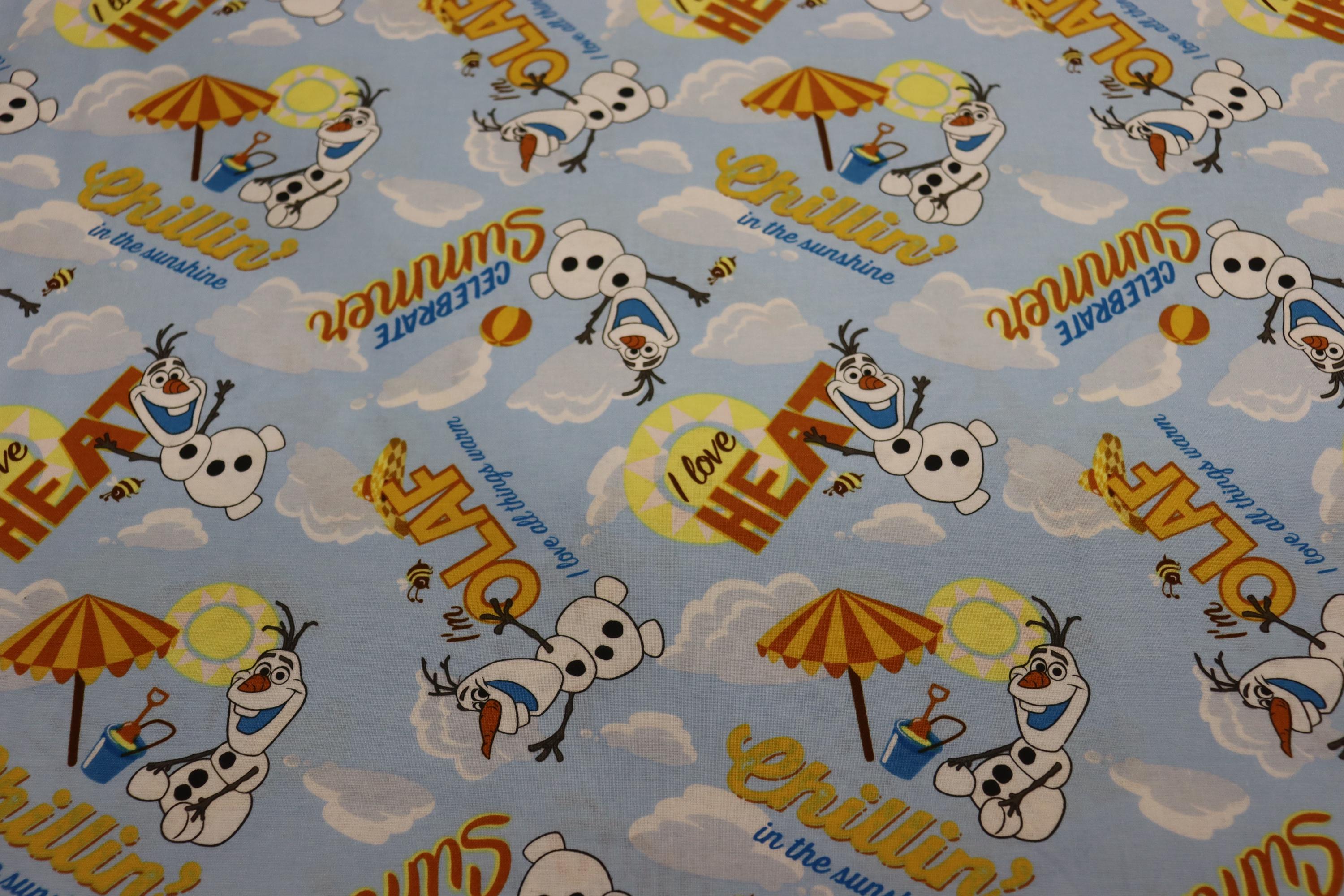 Olaf Chillin in the Sunshine Quilt Fabric By Springs Creative Fabrics