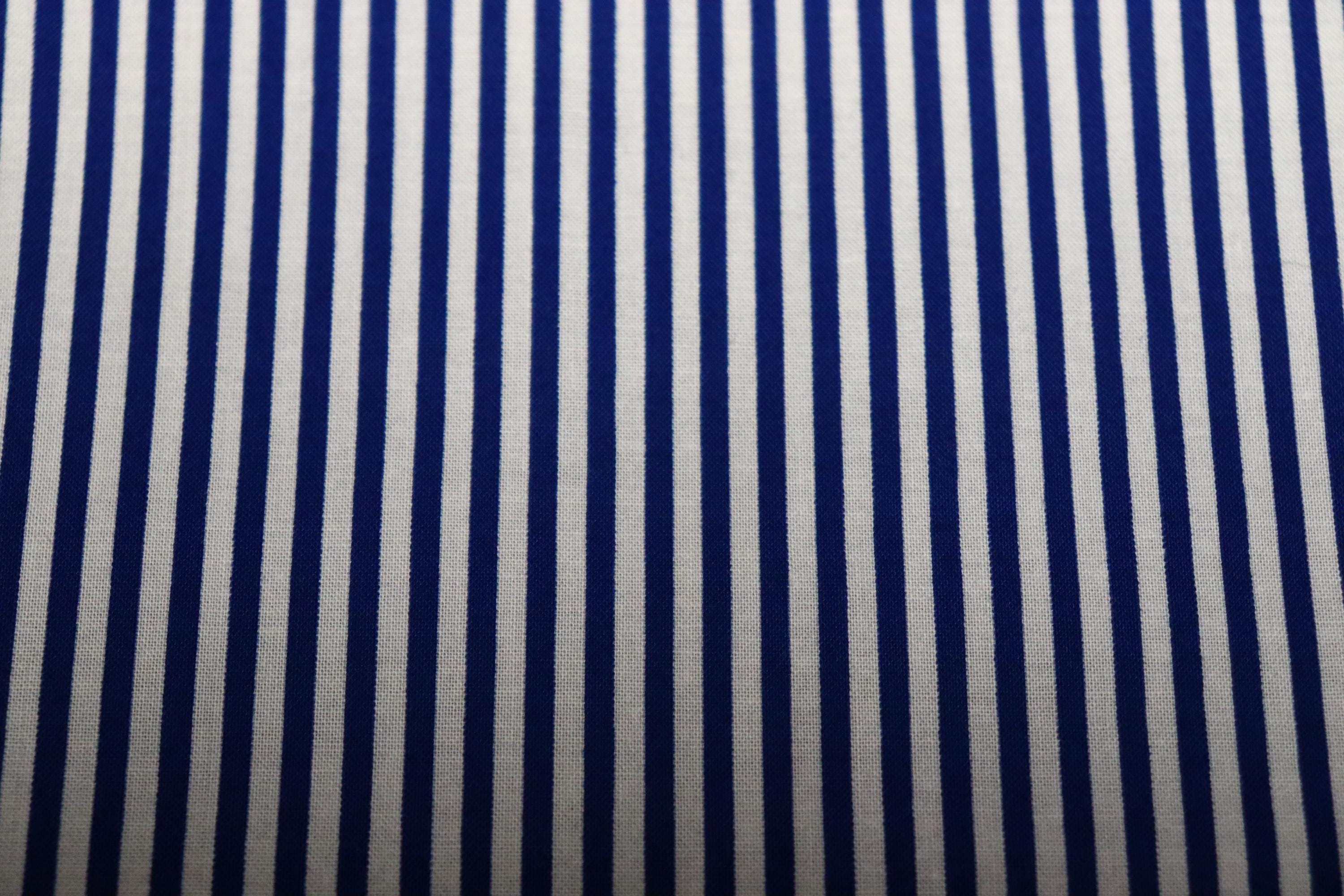 Blue with White Stripes Quilt Fabric