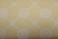 Yellow with White Flower and Diamond Pattern Quilt Fabric