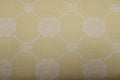 Yellow with White Flower and Diamond Pattern Quilt Fabric