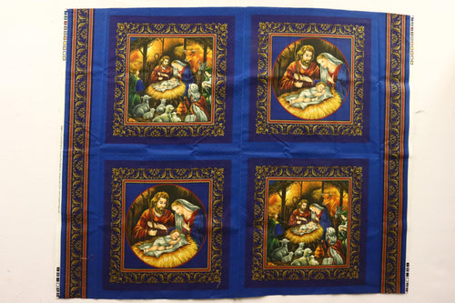 Away in a Manger Fabric Pillow Panel