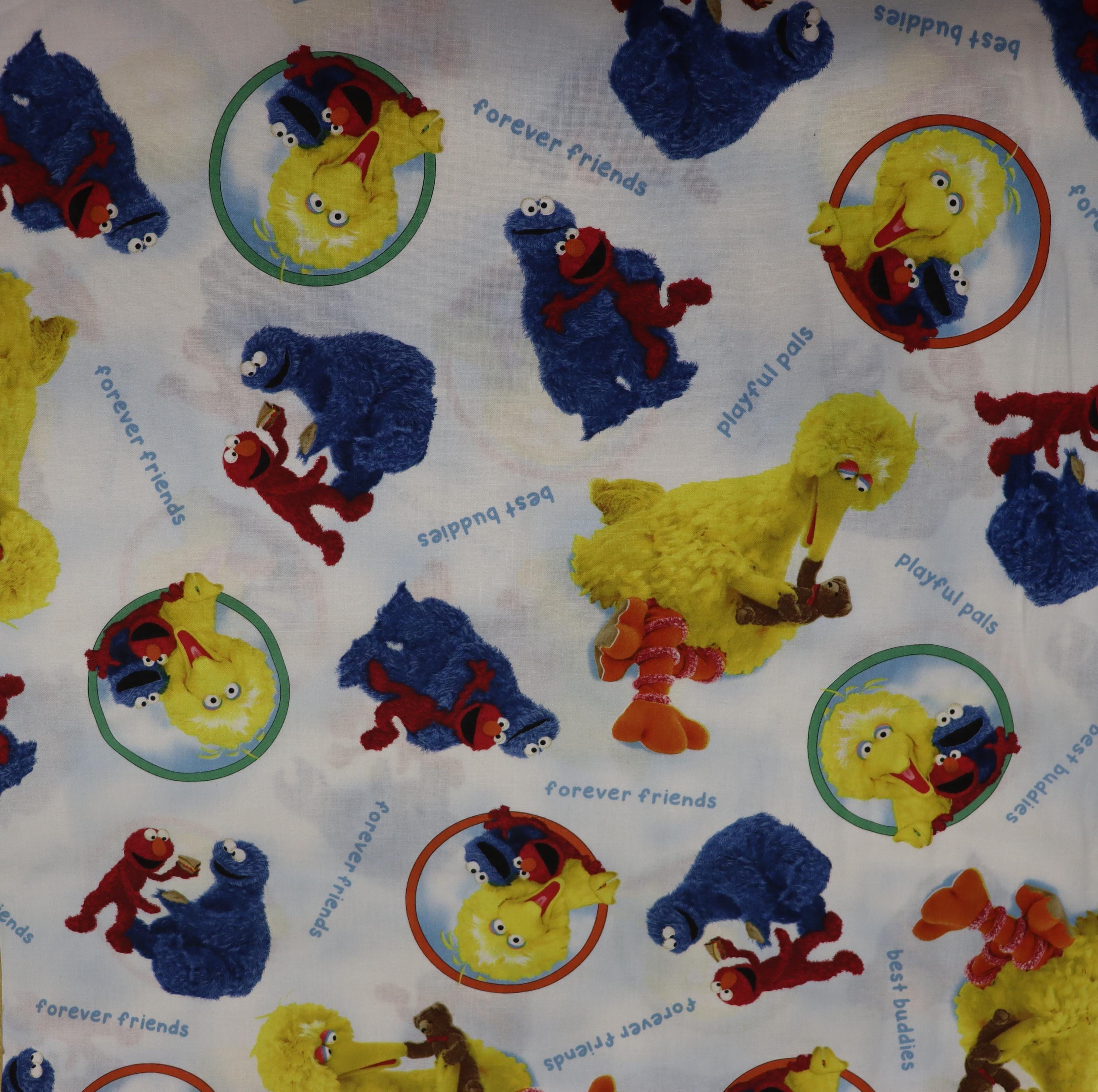 Forever Friends Sesame Street Quilt Fabric By QT Fabrics