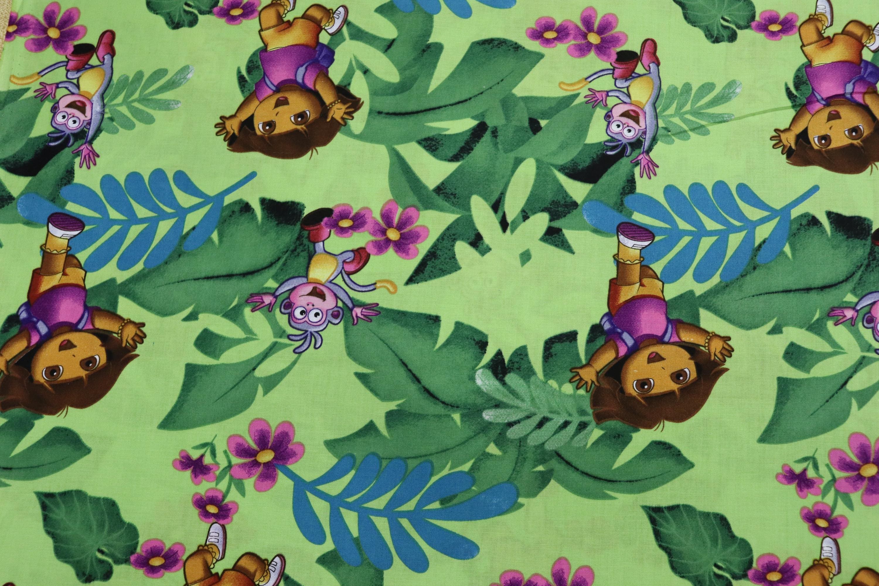 Dora the Explorer Jungle Fun Quilt Fabric By Springs Creative Fabrics
