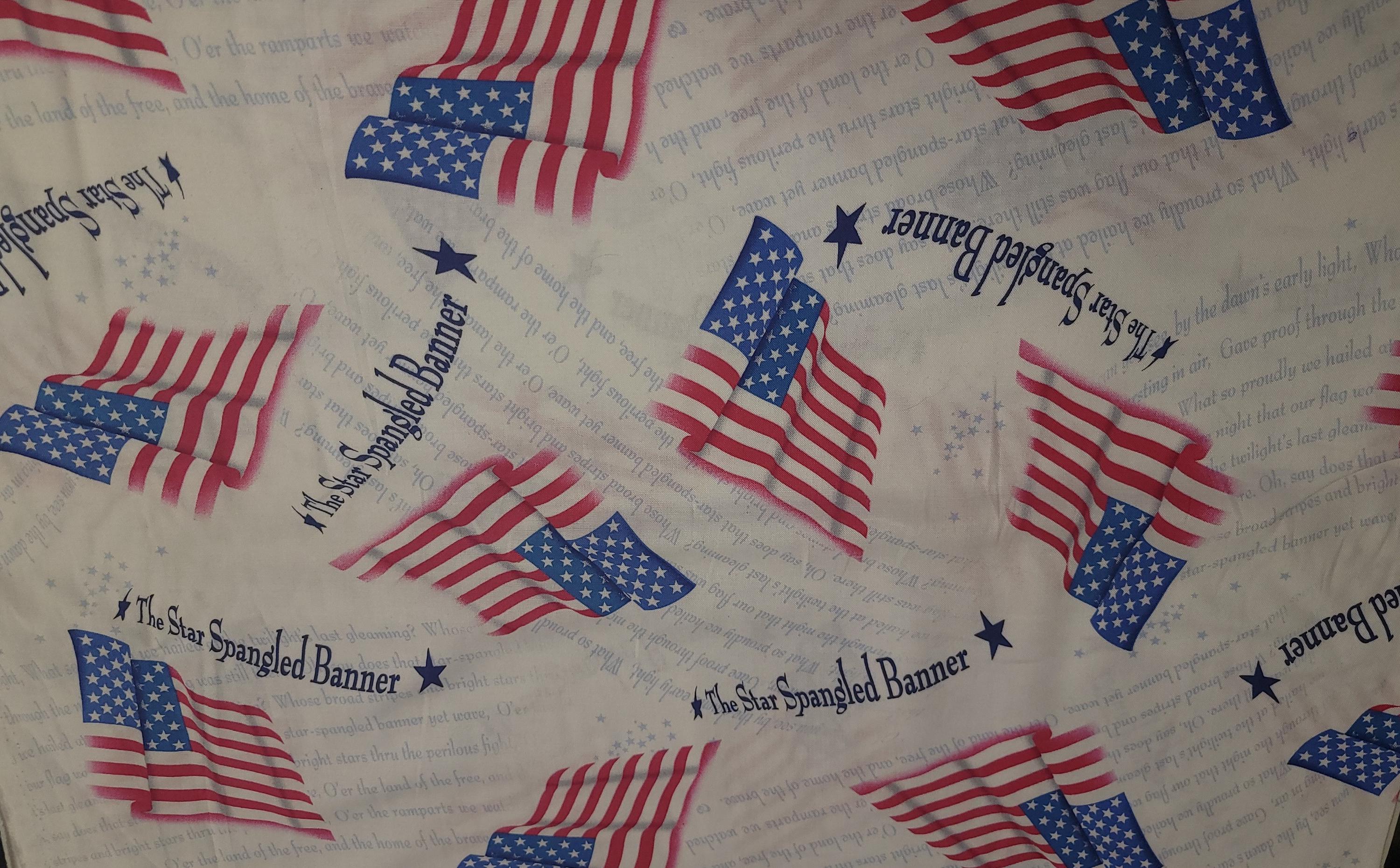 Nations Song Star Spangled Banner Quilt Fabric By QT Fabrics