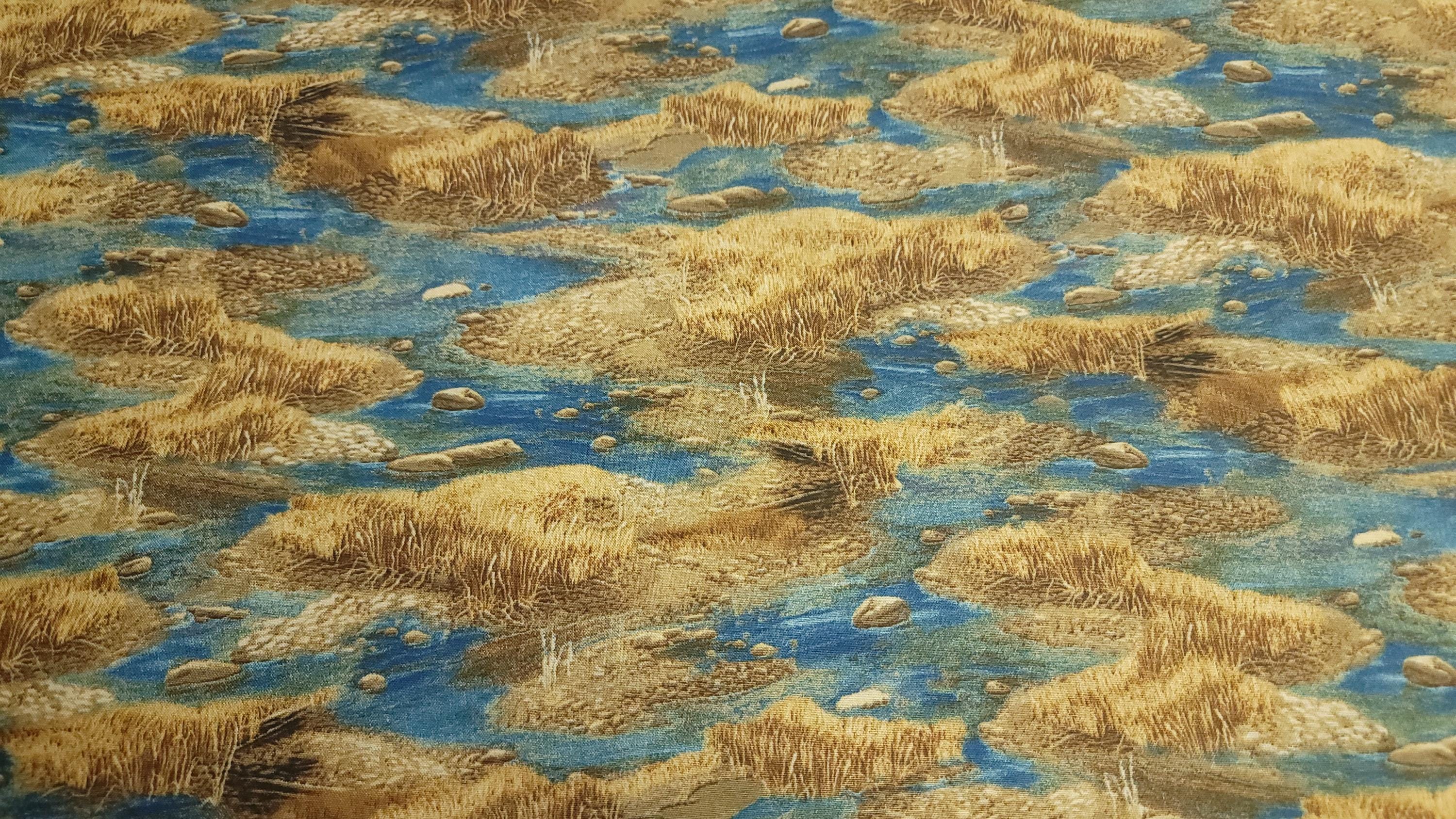 Sundance water and Dry Reeds Quilt Fabric By QT Fabrics