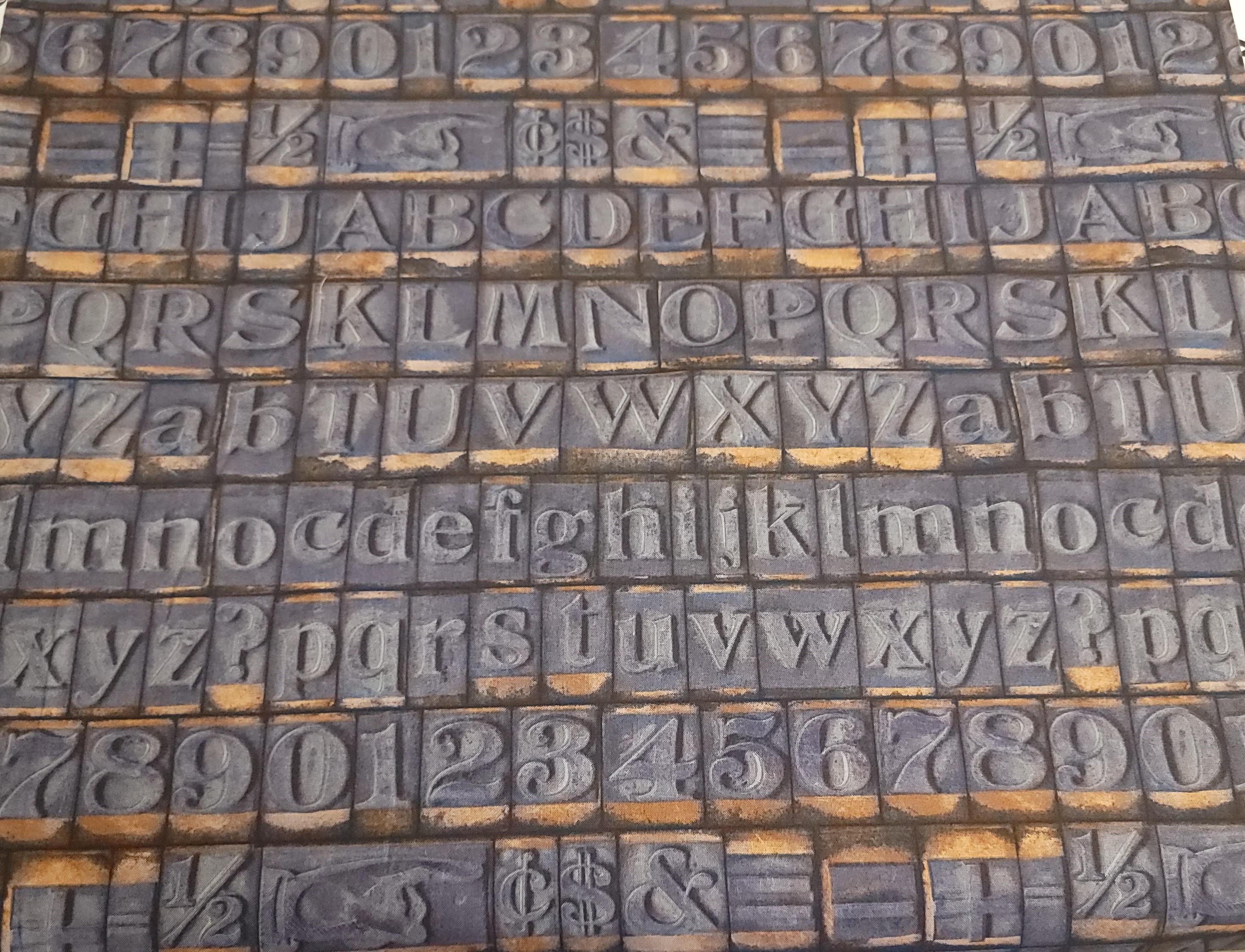 Tim Holtz Eclectic Elements Stamps Quilt Fabric