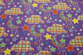 Purple Moon, Clouds, Stars Flannel Fabric By E.E. Schenck