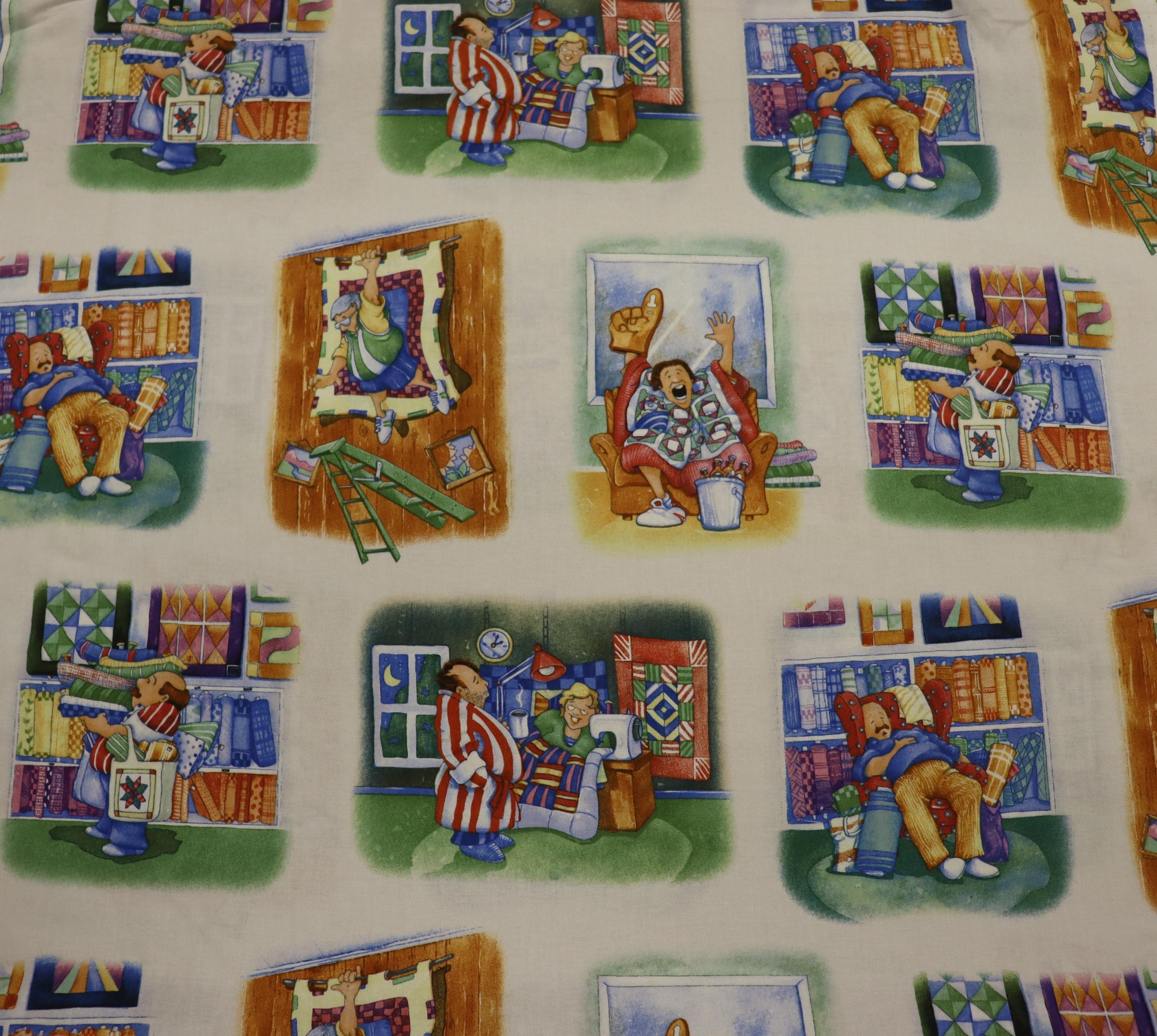 It's A Guy Thing Quilt Fabric By Elizabeth Studios