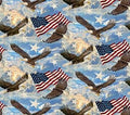 Stars and Stripes 10th Anniversary Eagles and Flags Quilt Fabric By Northcott Fabric