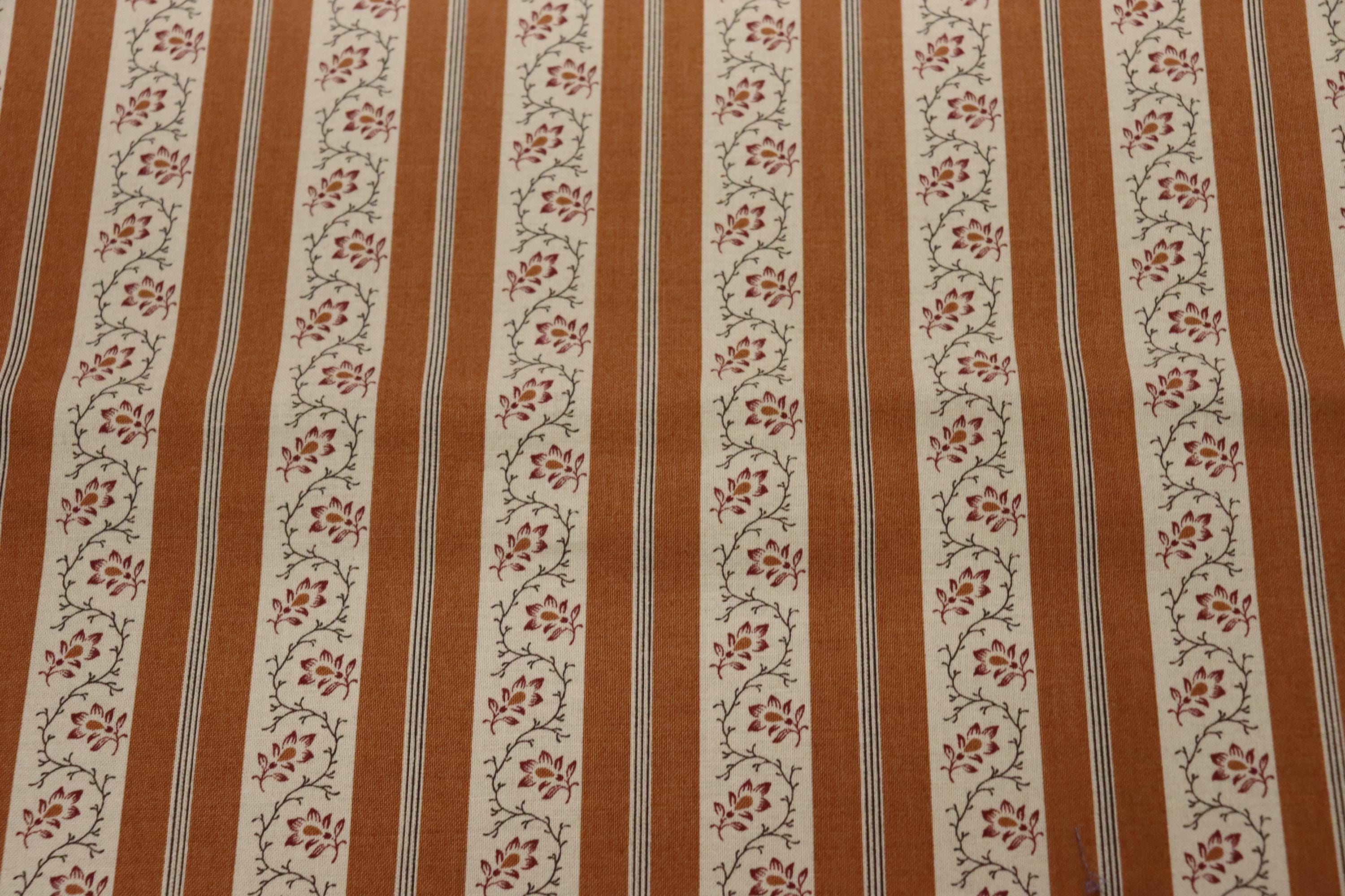 Spice it Up Rust Strips Quilt Fabric By Moda Fabrics