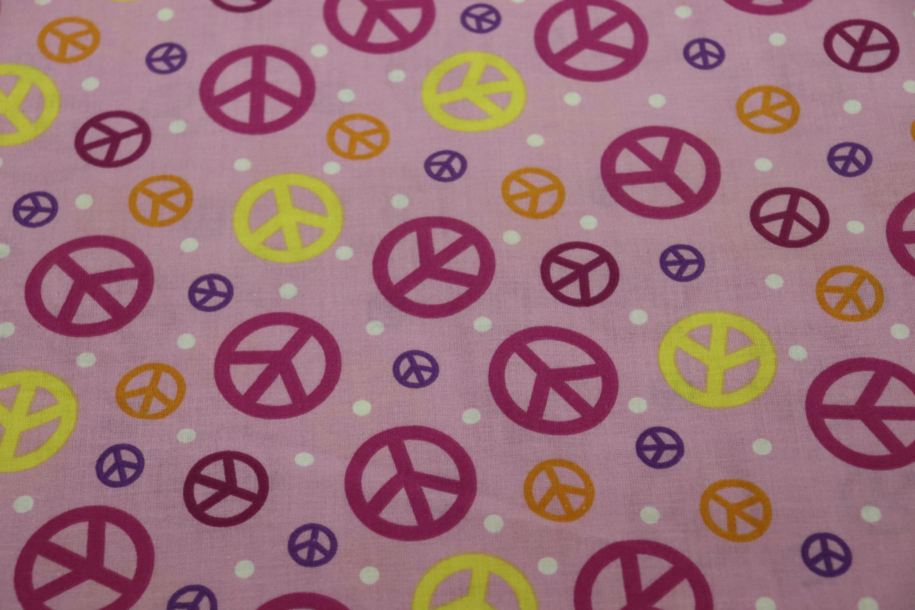 Trend Watch Pink Peach Signs Quilt Fabric By VIP by Cranston