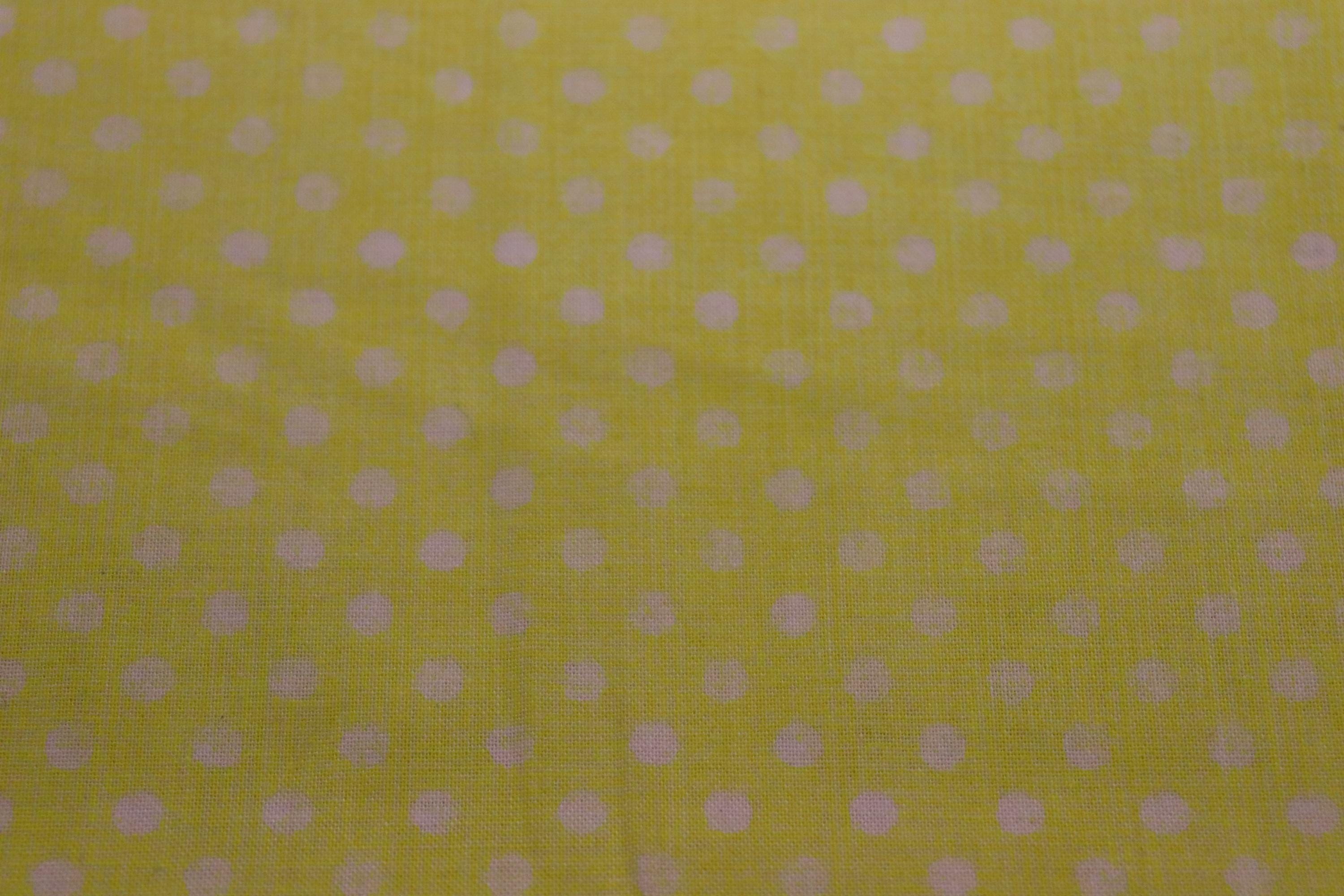 To The Moon and Back Yellow Polka Dots Quilt Fabric By Wilmington Fabrics
