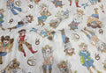 Whoa Girl Tossed Cowgirls White Background Quilt Fabric By Loralie Designs