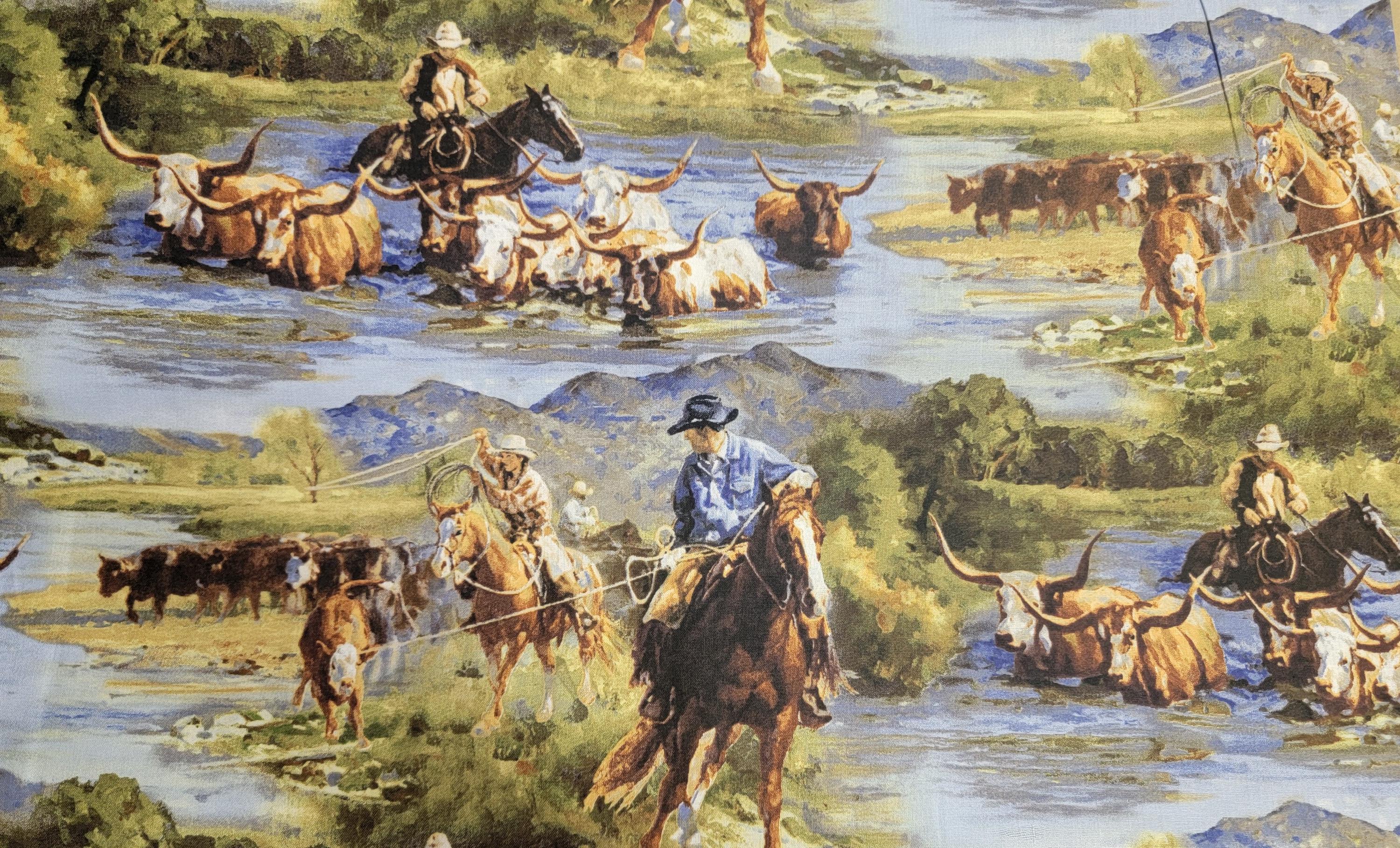 Ranchero Cattle Drive Quilt Fabric By Springs Creative