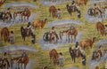 Happy Trails Horses with Riders Quilt Fabric By Elizabeth Studios
