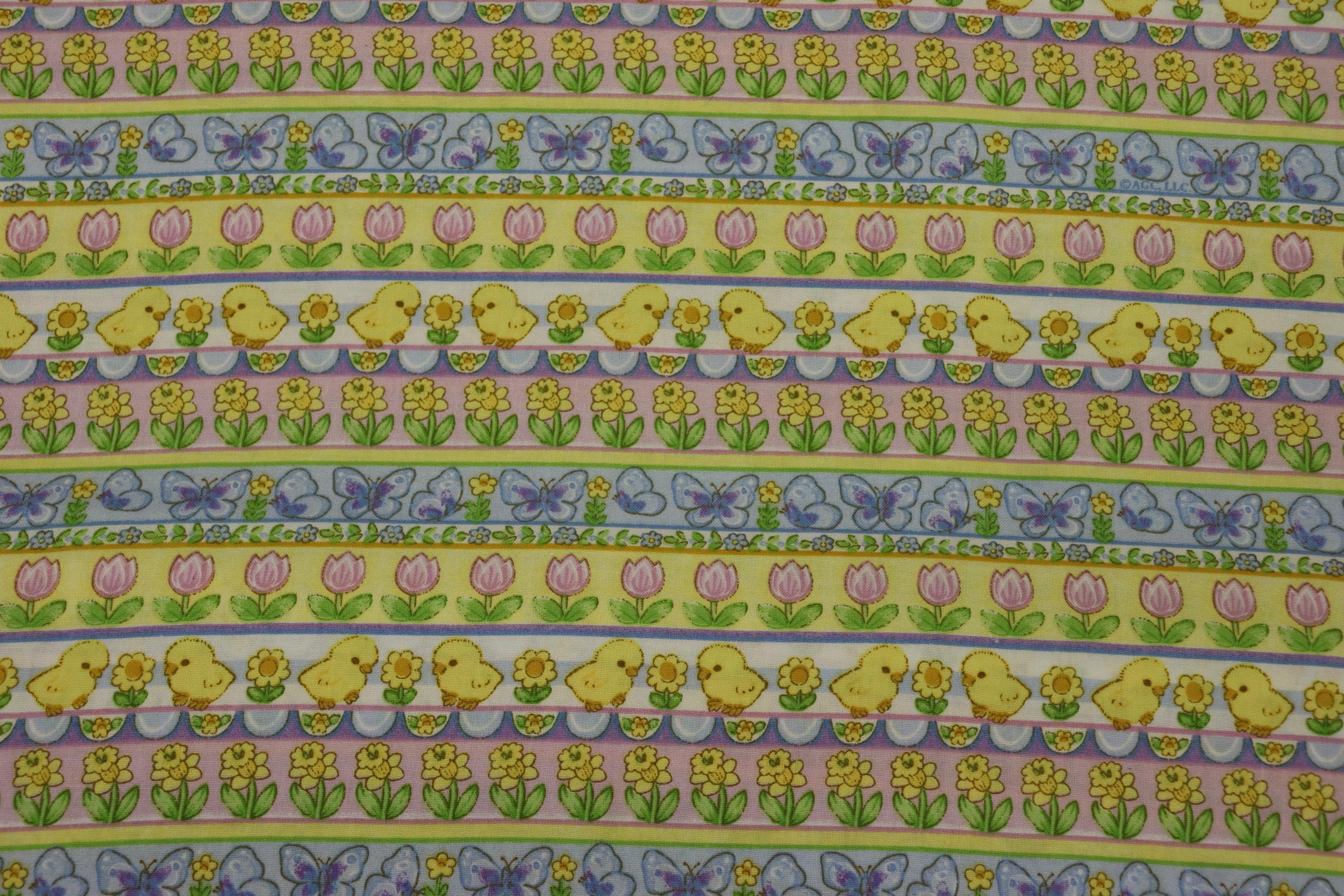 Easter Stripe Quilt Fabric By David Textiles