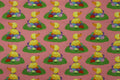 Hallmark Special Occasion Easter Duck n Eggs Pink Quilt Fabric By Westminister Fibers
