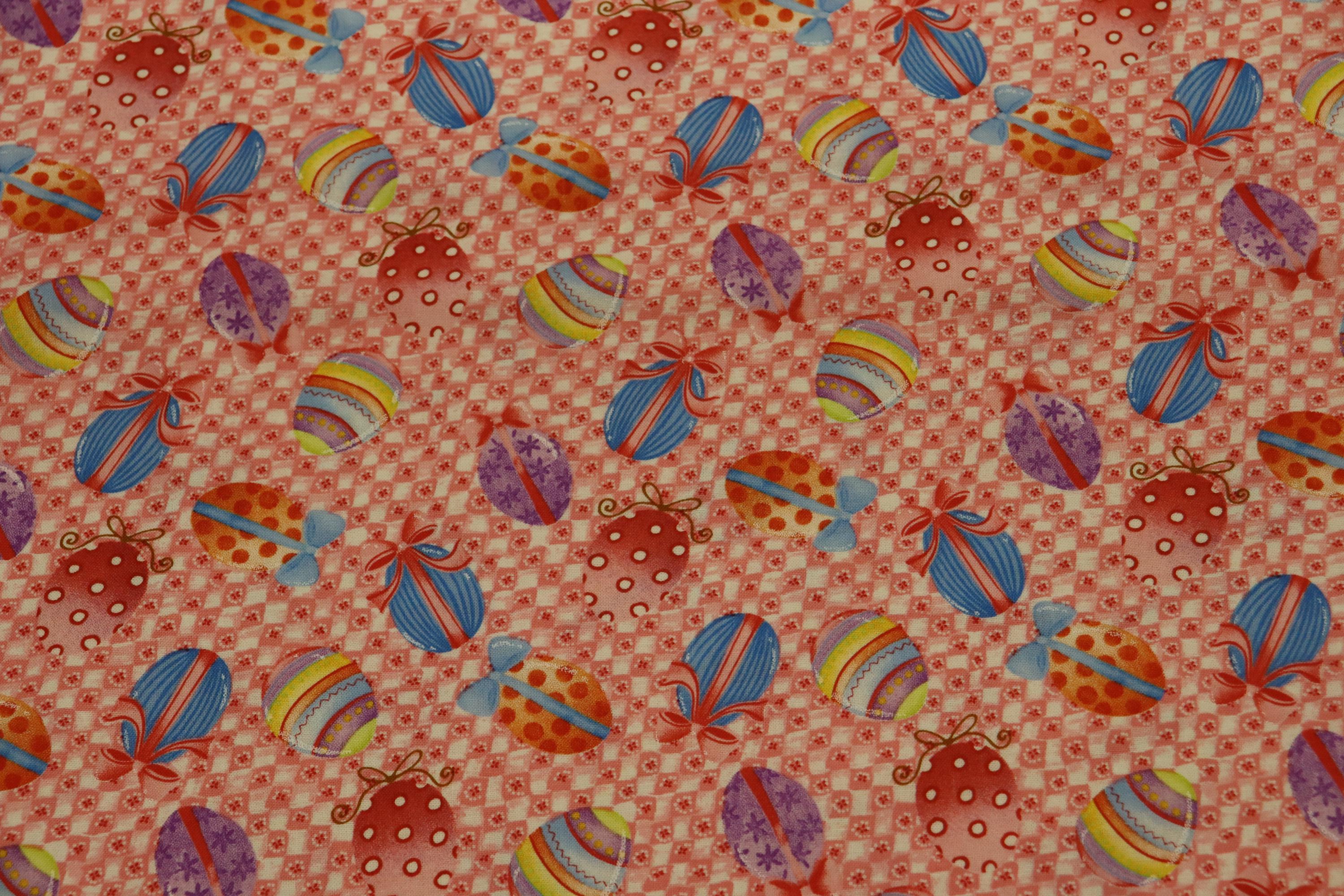 Hallmark Special Occasion Easter Eggs Allover Pink Quilt Fabric By Westminister Fibers