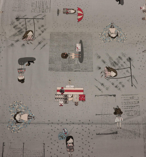 Abbie Gray Background Quilt Fabric By Riley Blake Fabrics