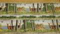 Oh Dear! Deer Scenic Border Quilt Fabric By Wilmington Prints